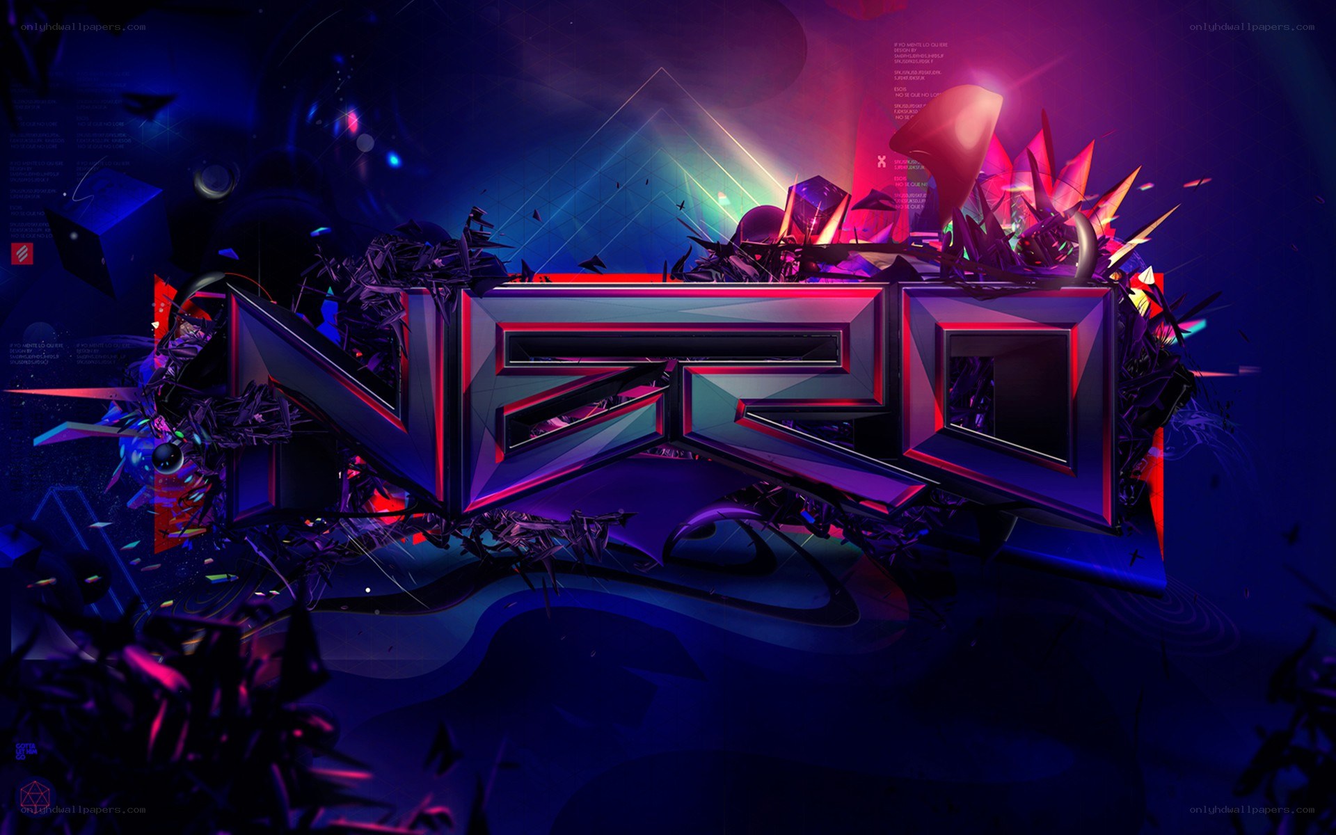 neon cyberpunk text design