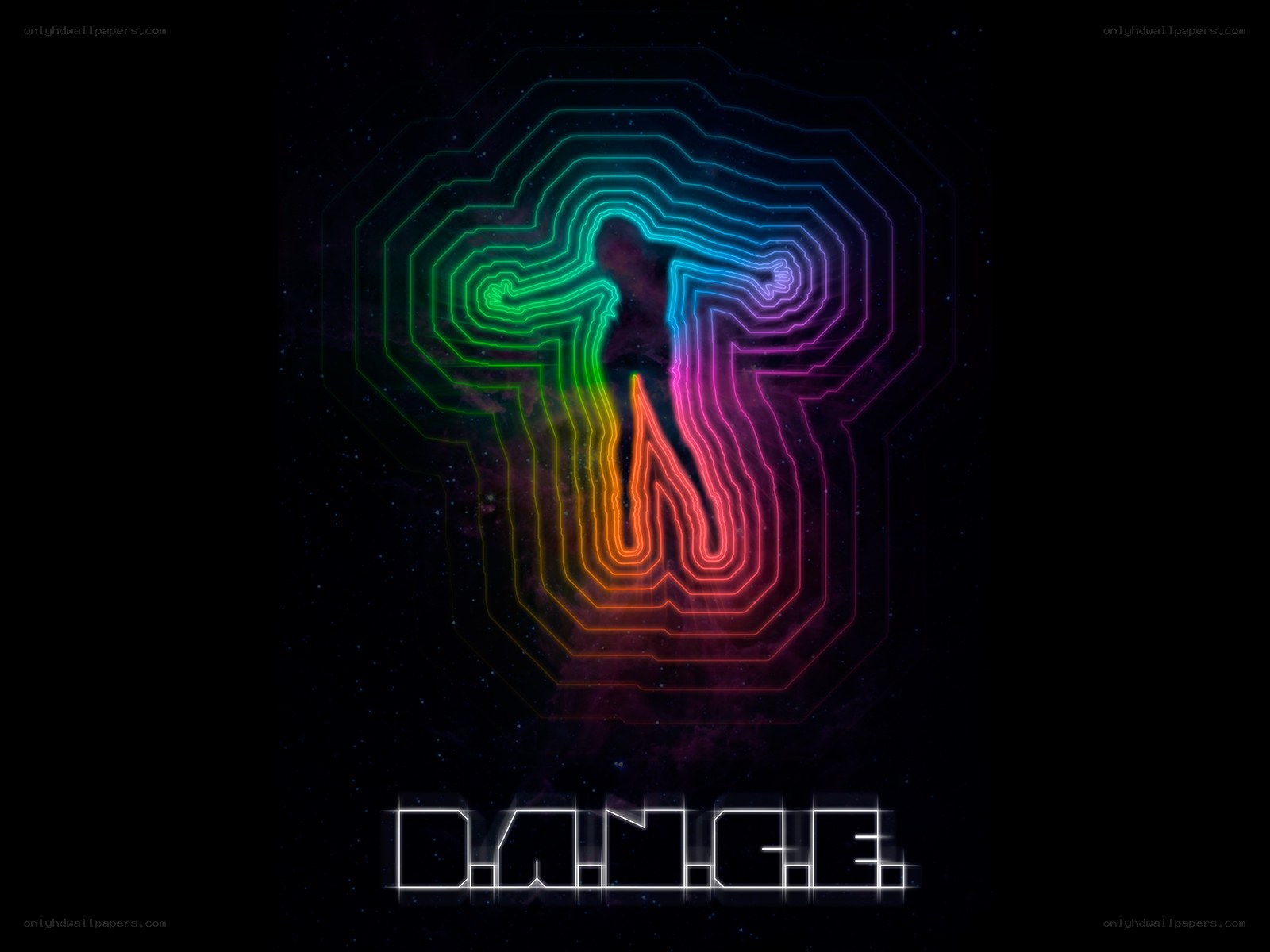 neon dance figure