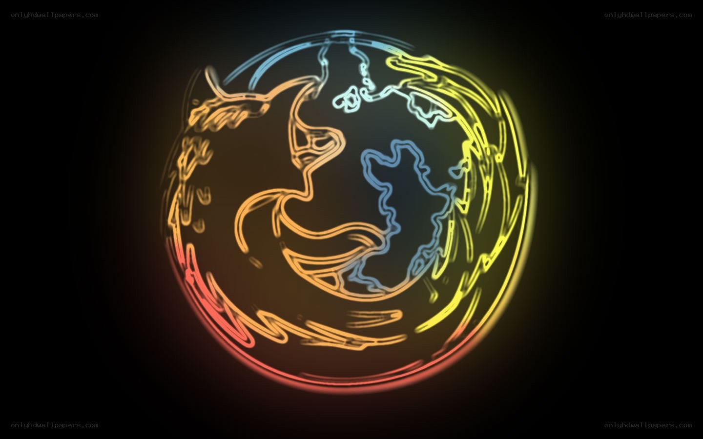 neon firefox logo