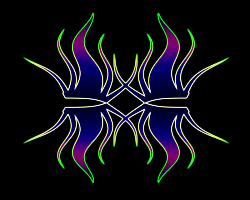neon flame symbol