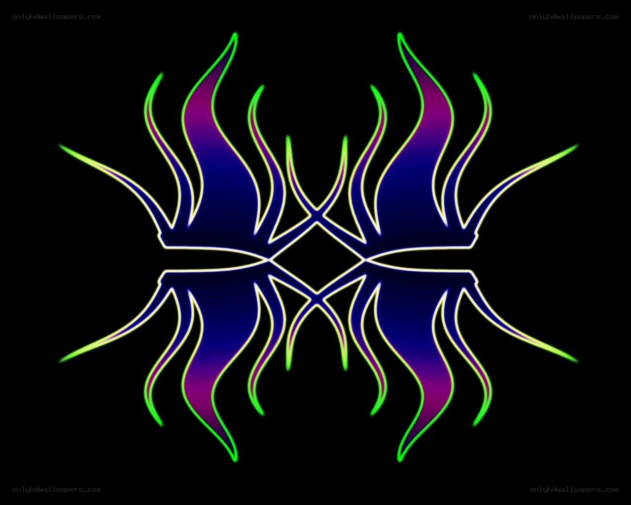 neon flame symbol