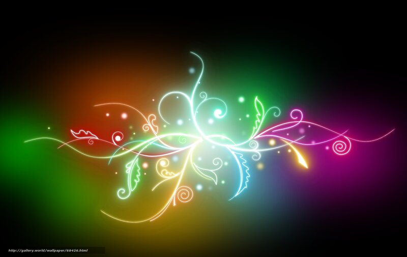 neon floral design
