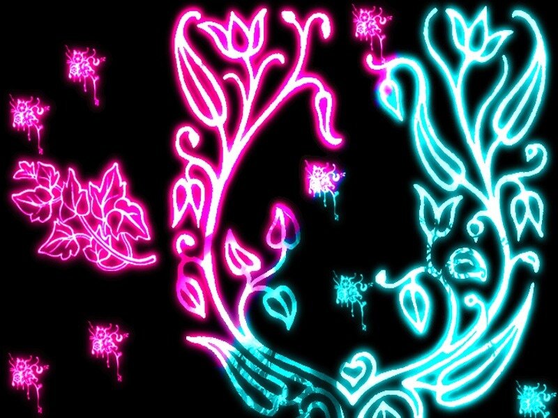 Neon Floral Patterns