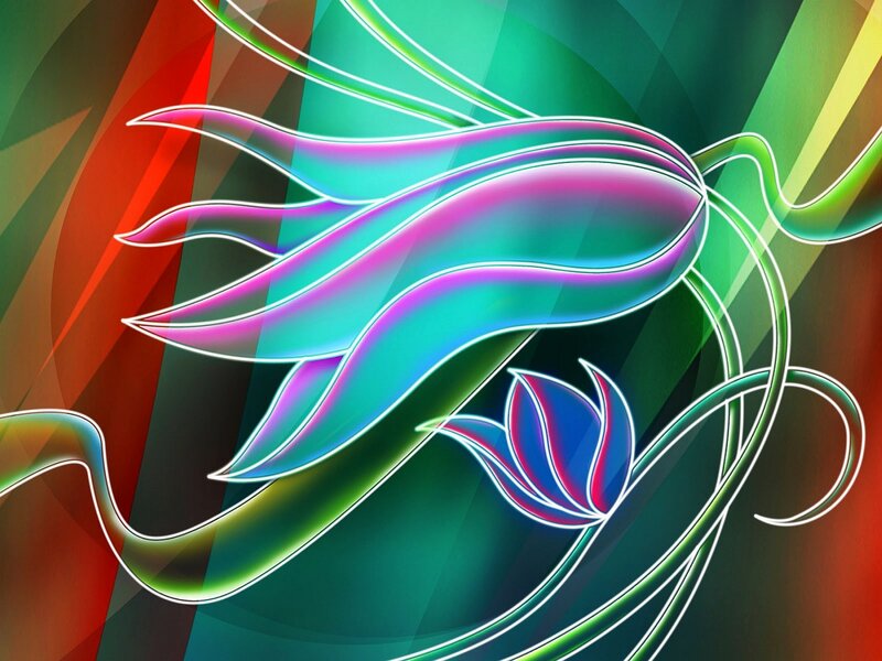 Neon Flower Design