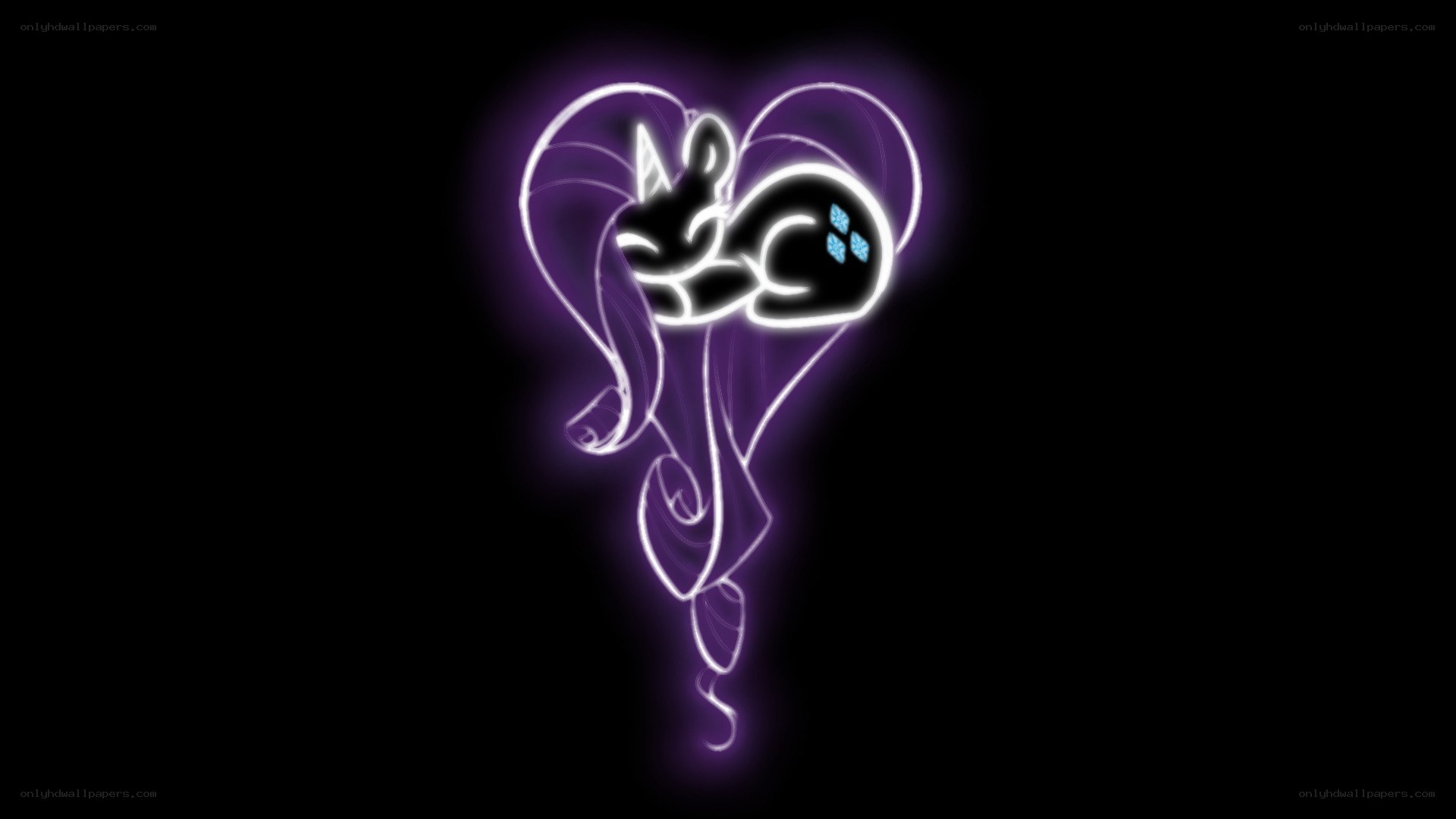 neon Fluttershy heart logo