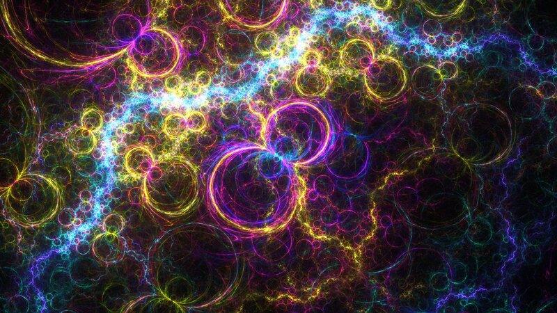 Neon Fractal Circles