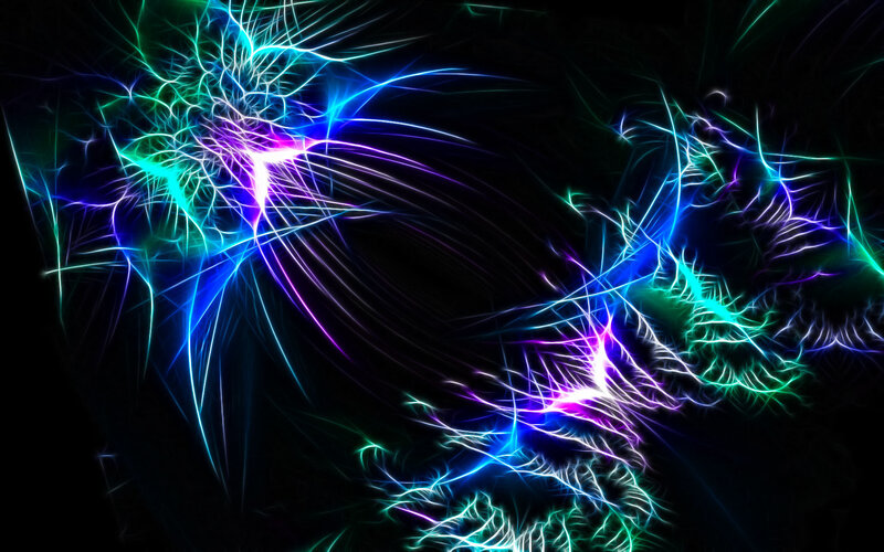neon fractal light patterns