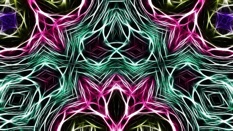 Neon Fractal Pattern — Pink