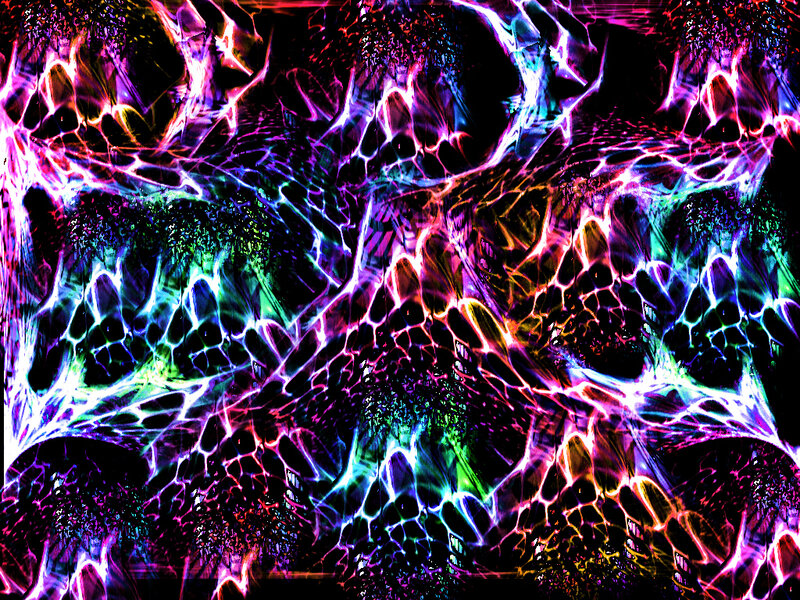 Neon Fractal Pattern — Purple, Energetic