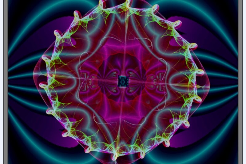 Neon Fractal Pattern — Purple