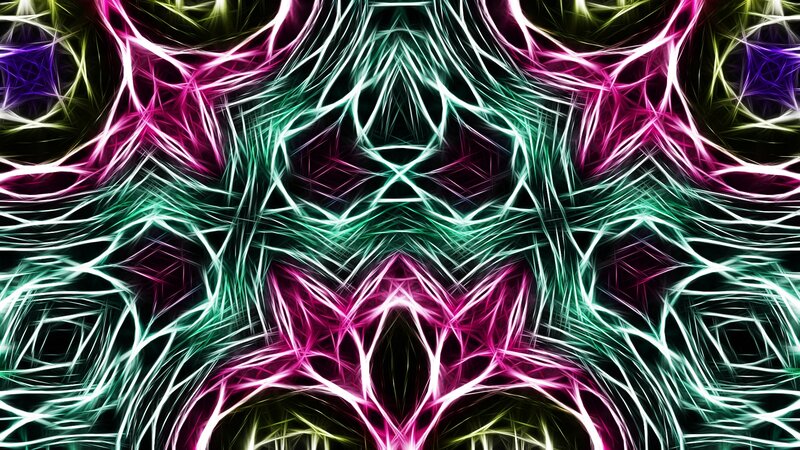 neon fractal pattern