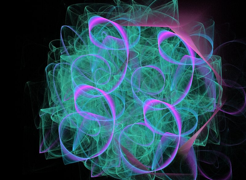 Neon Fractal Swirls