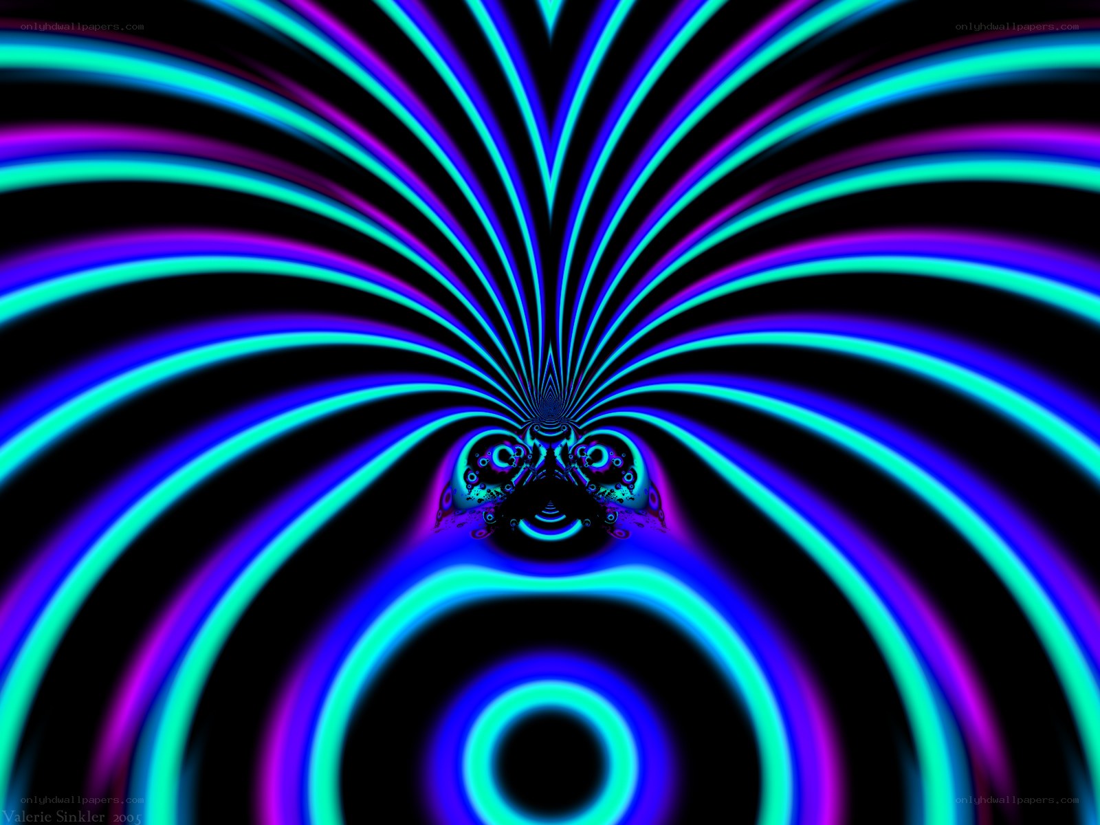 Neon fractal tunnel