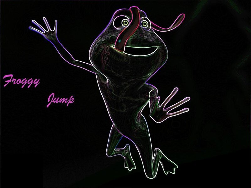 Neon Frog Character