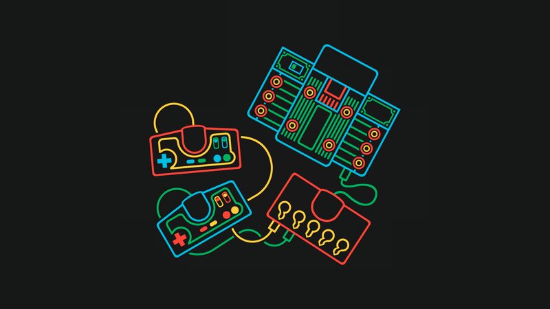 Neon Game Controllers