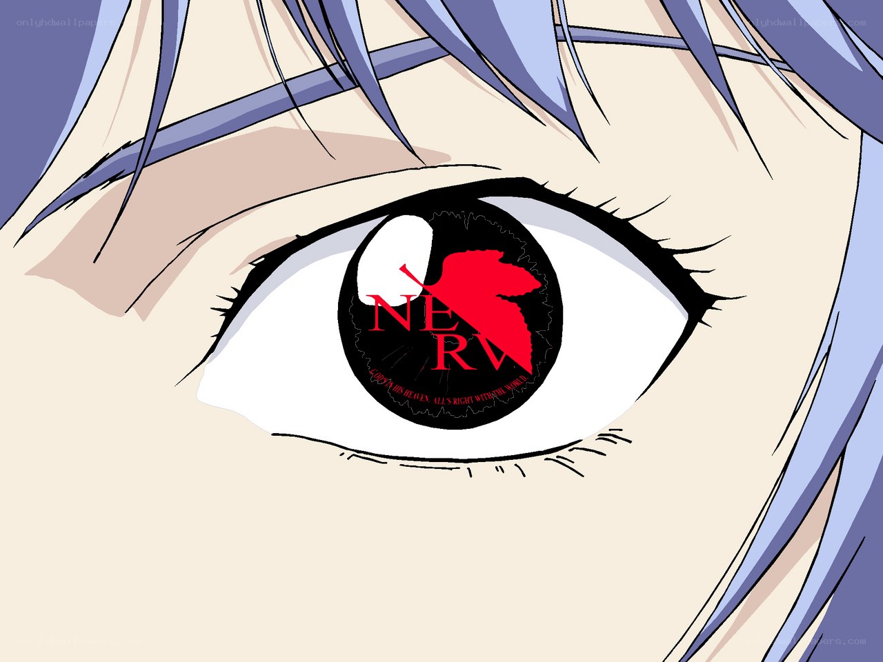 Neon Genesis Evangelion eye close-up