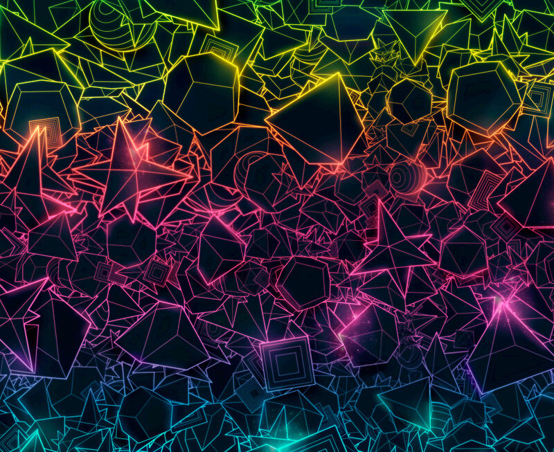 neon geometric abstract art