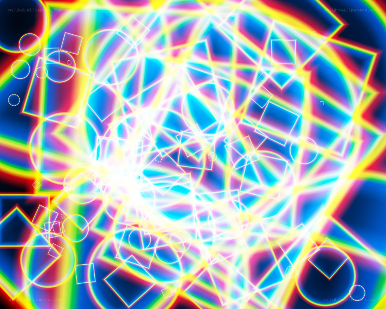 neon geometric light burst