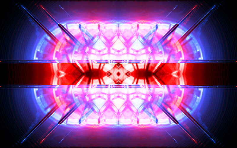 neon geometric light pattern