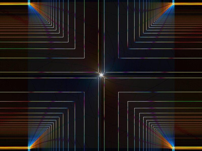 Neon Geometric Pattern — Black