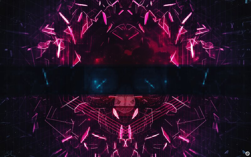 Neon Geometric Pattern — Pink, Futuristic