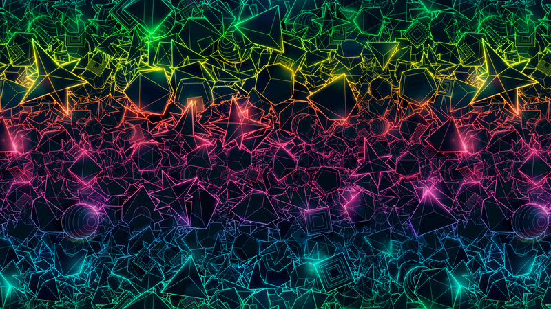 neon geometric pattern