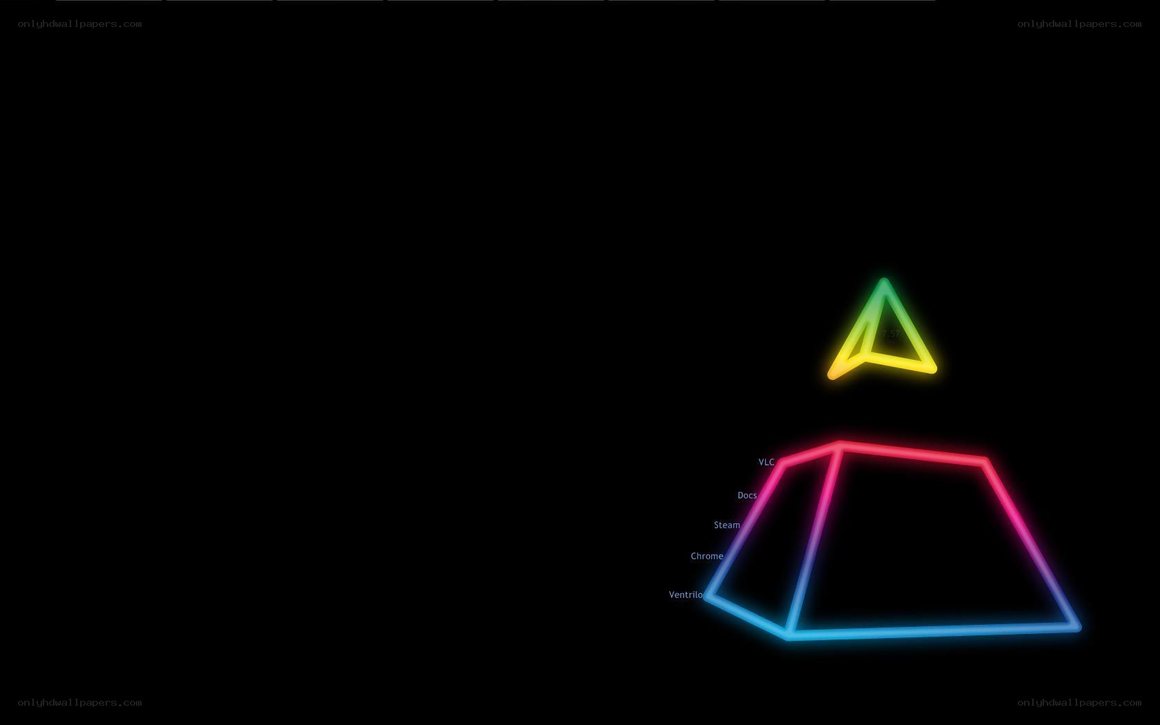 neon geometric shapes