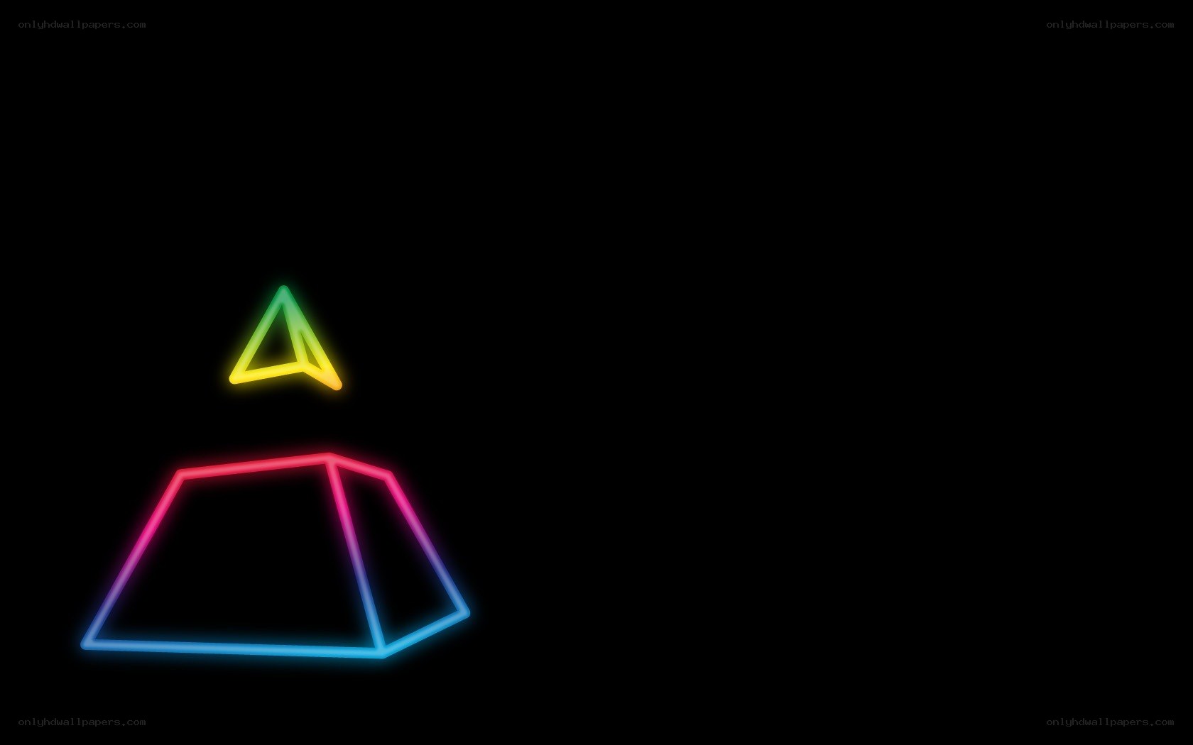 neon geometric shapes