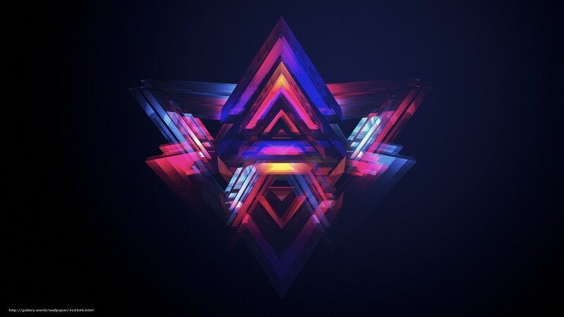 Neon geometric star design