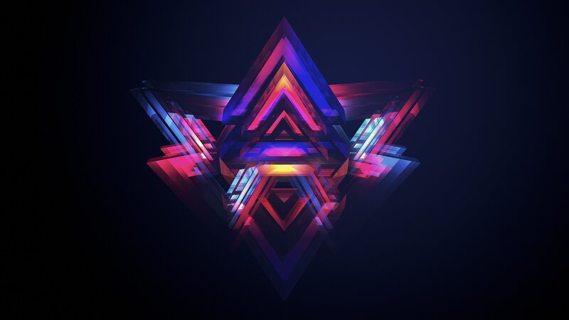 Neon Geometric Star — Purple