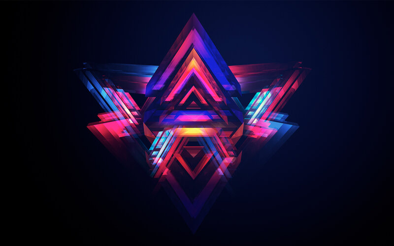 Neon Geometric Star