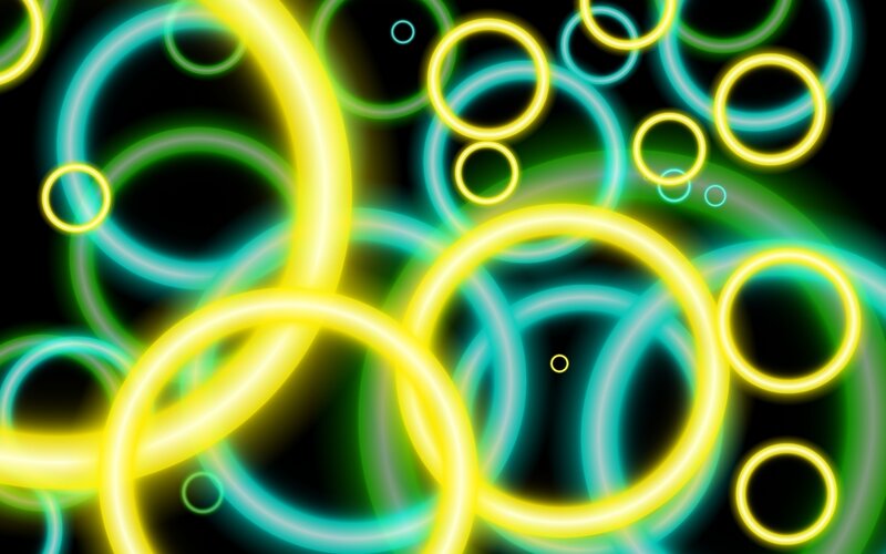 Neon glowing circles