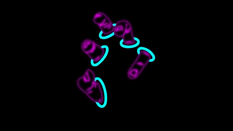 Neon Glowing Fingers