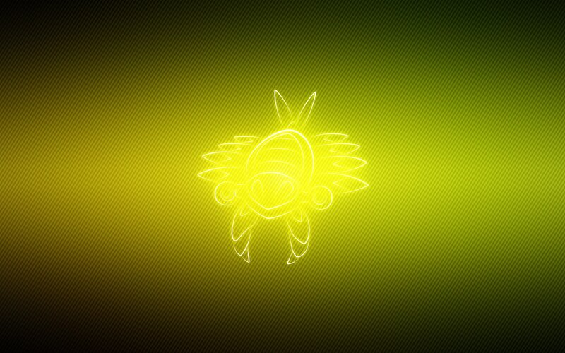 Neon glowing Pokémon outline