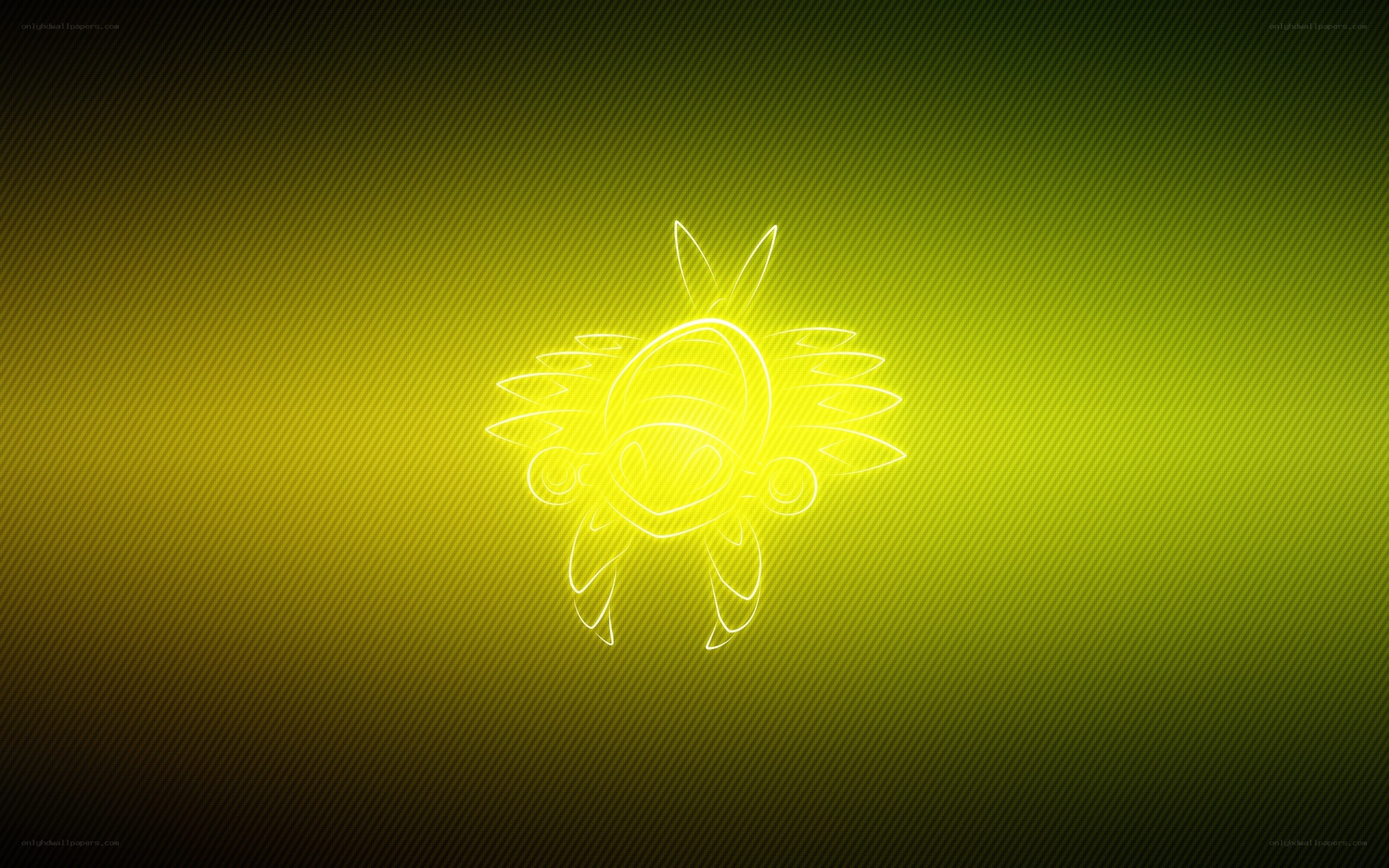Neon glowing Pokémon outline
