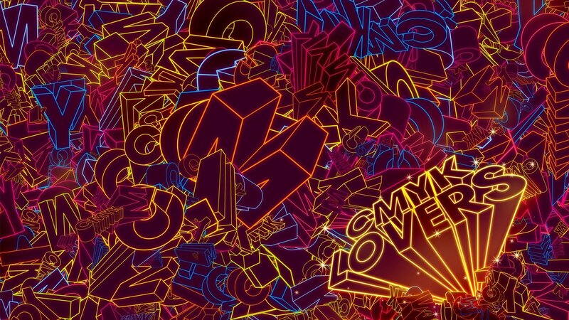 Neon Graffiti Letters — Yellow, Energetic, Digital Art