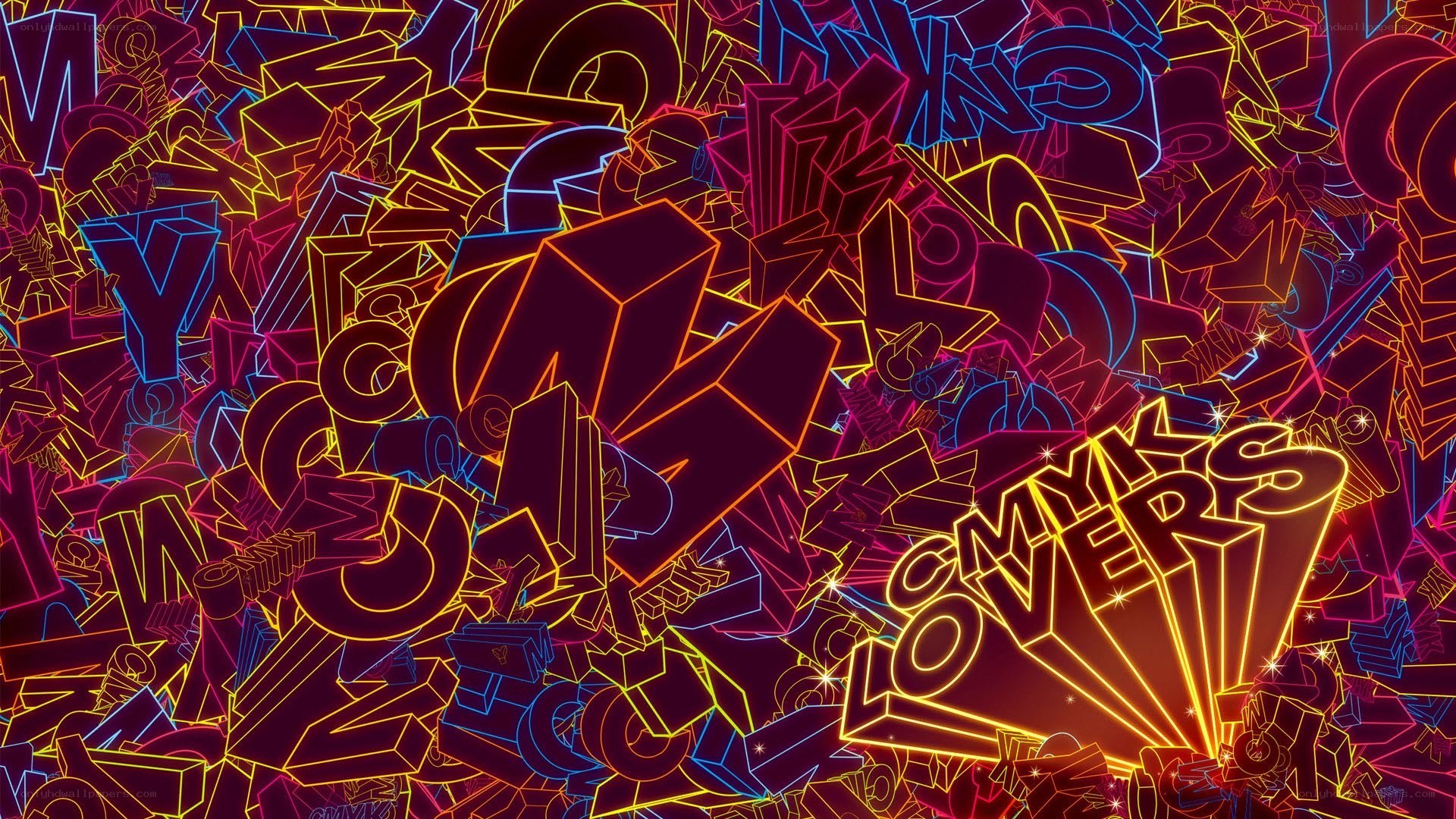 Neon graffiti text art