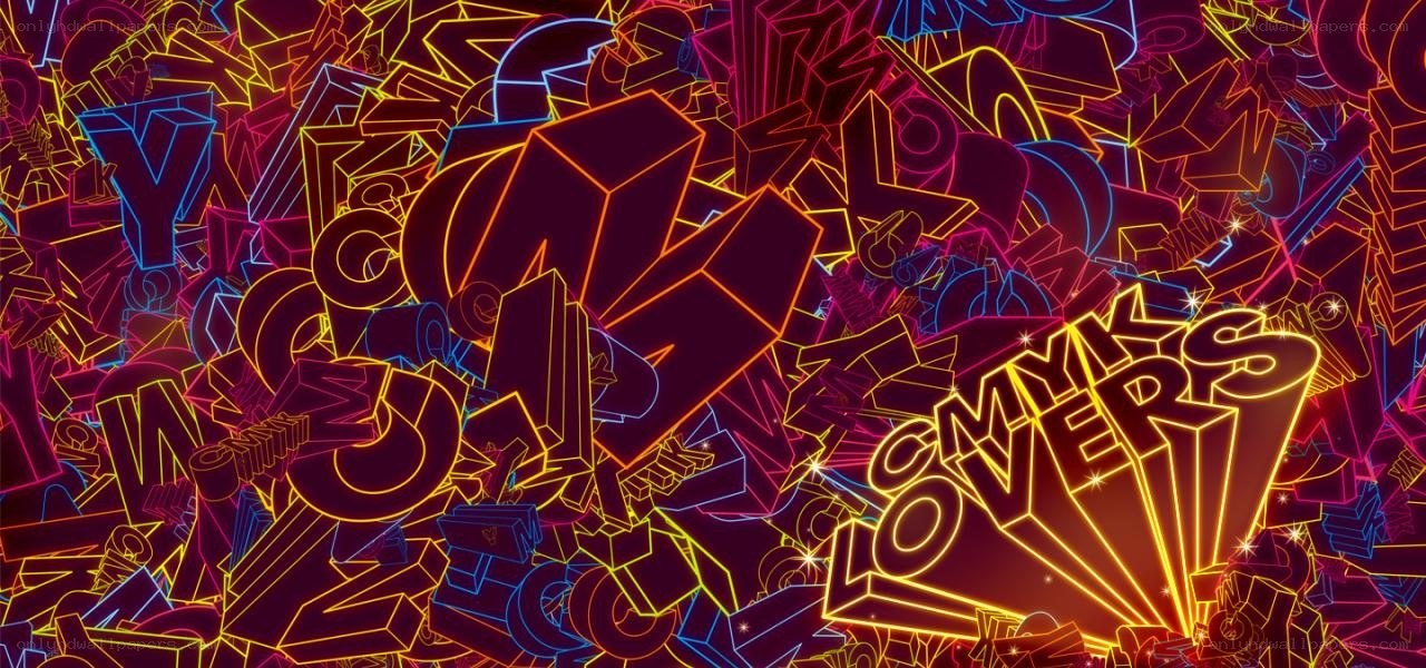 Neon graffiti text art