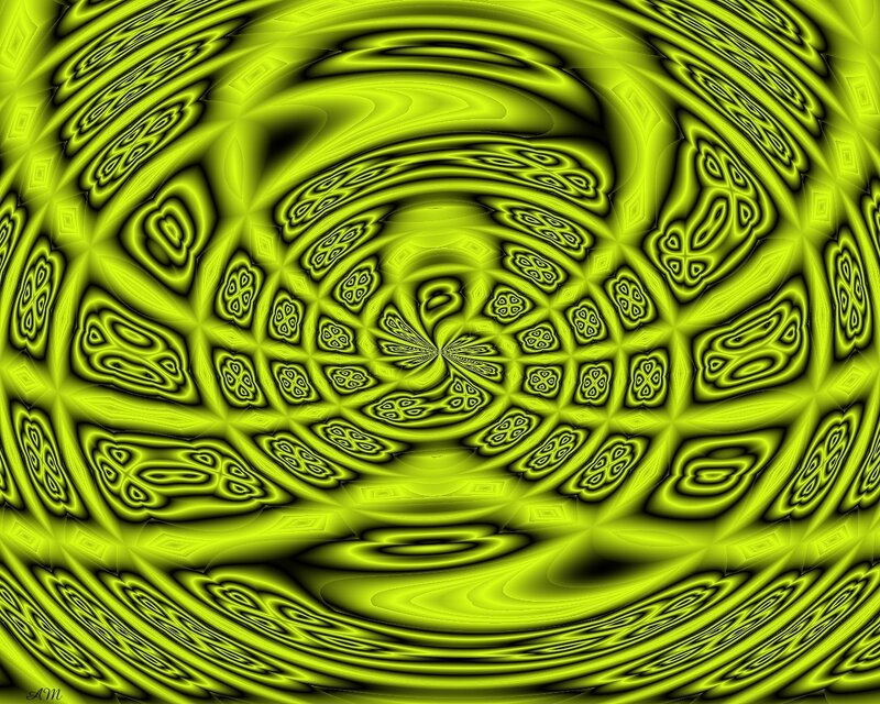 neon green fractal pattern