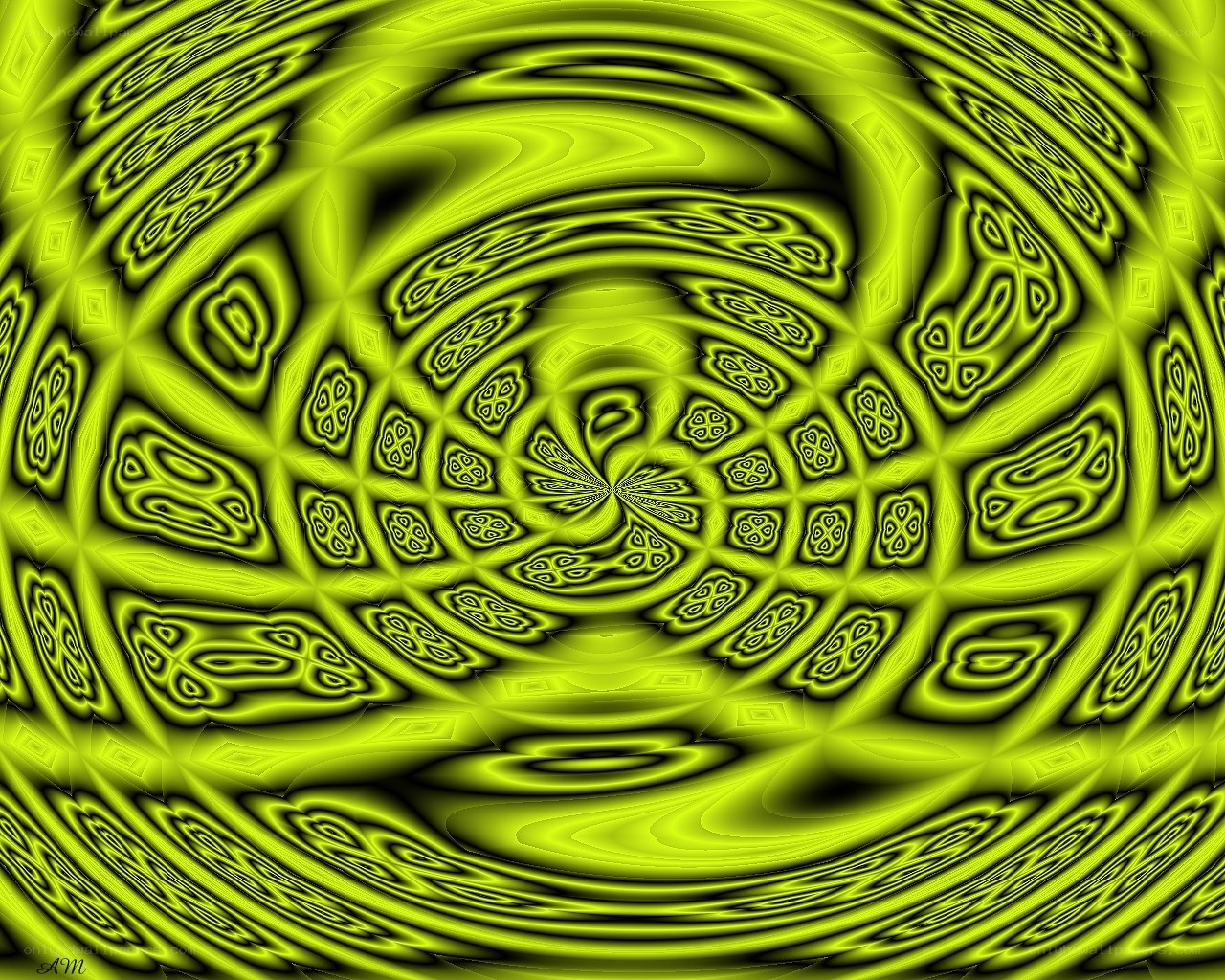 neon green fractal pattern