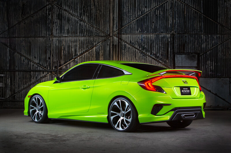 Neon green Honda Civic concept