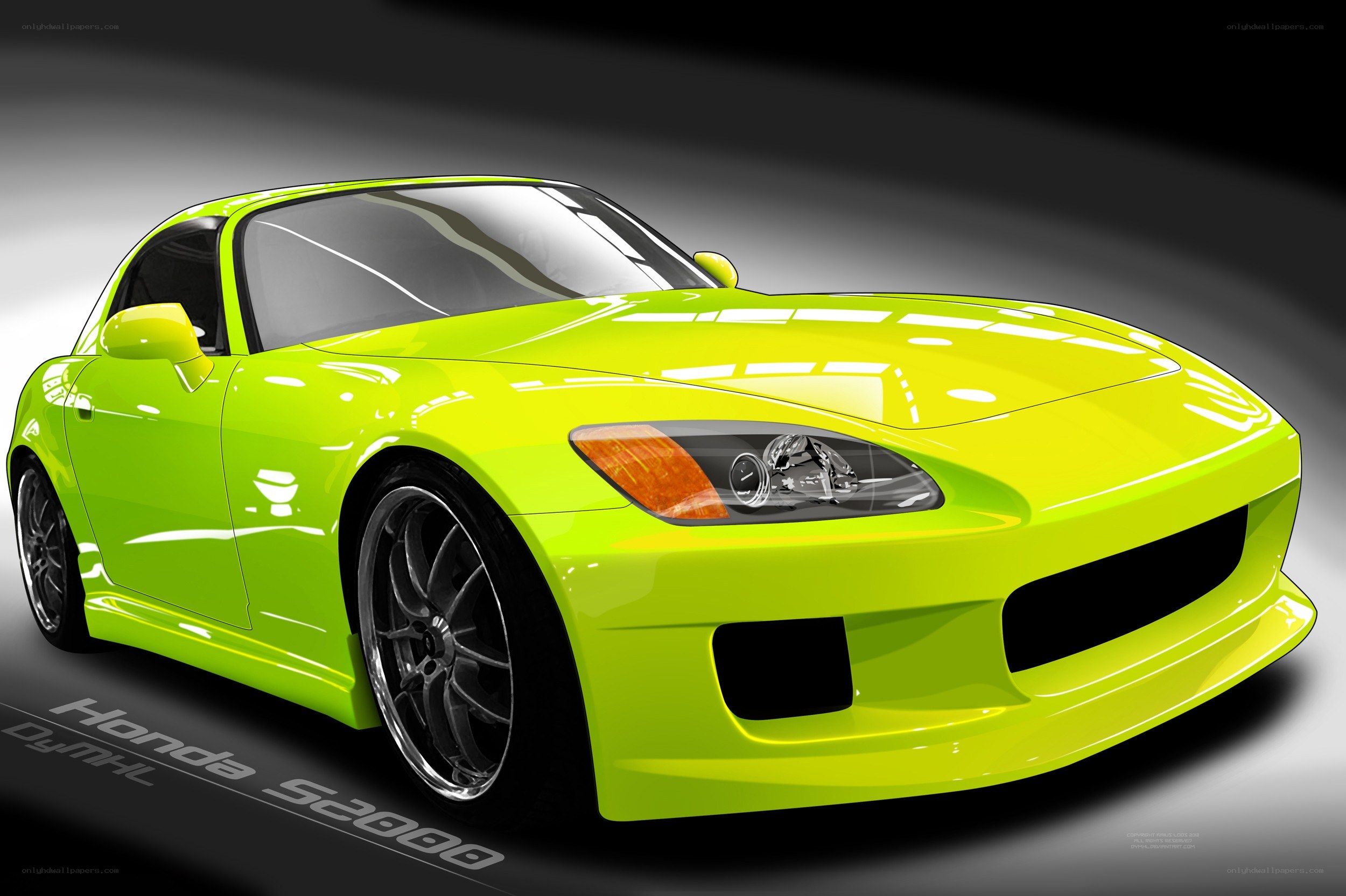 Neon green Honda S2000