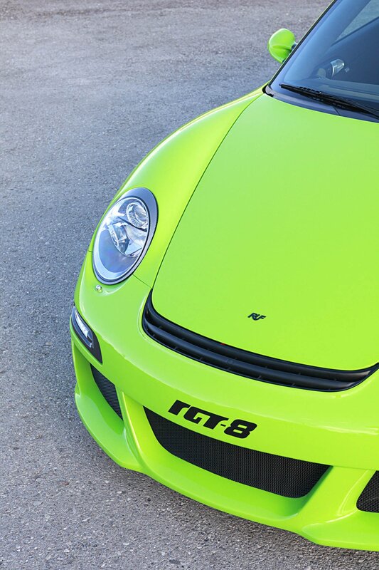 Neon green Porsche GT-8
