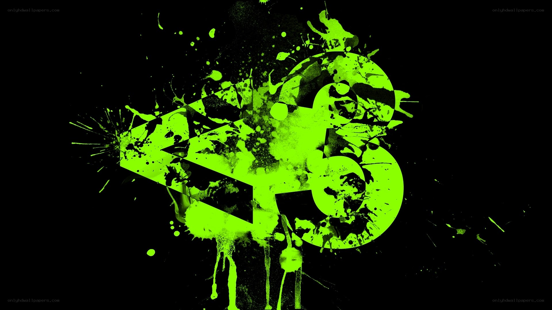 neon green splatter logo