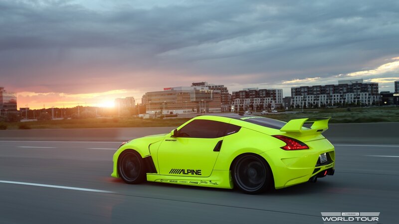 Neon Green Sports Car — Yellow