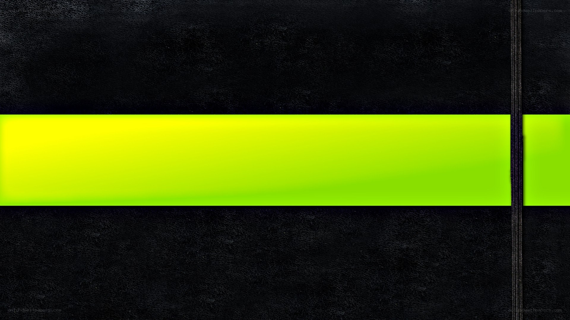 neon green stripe on black