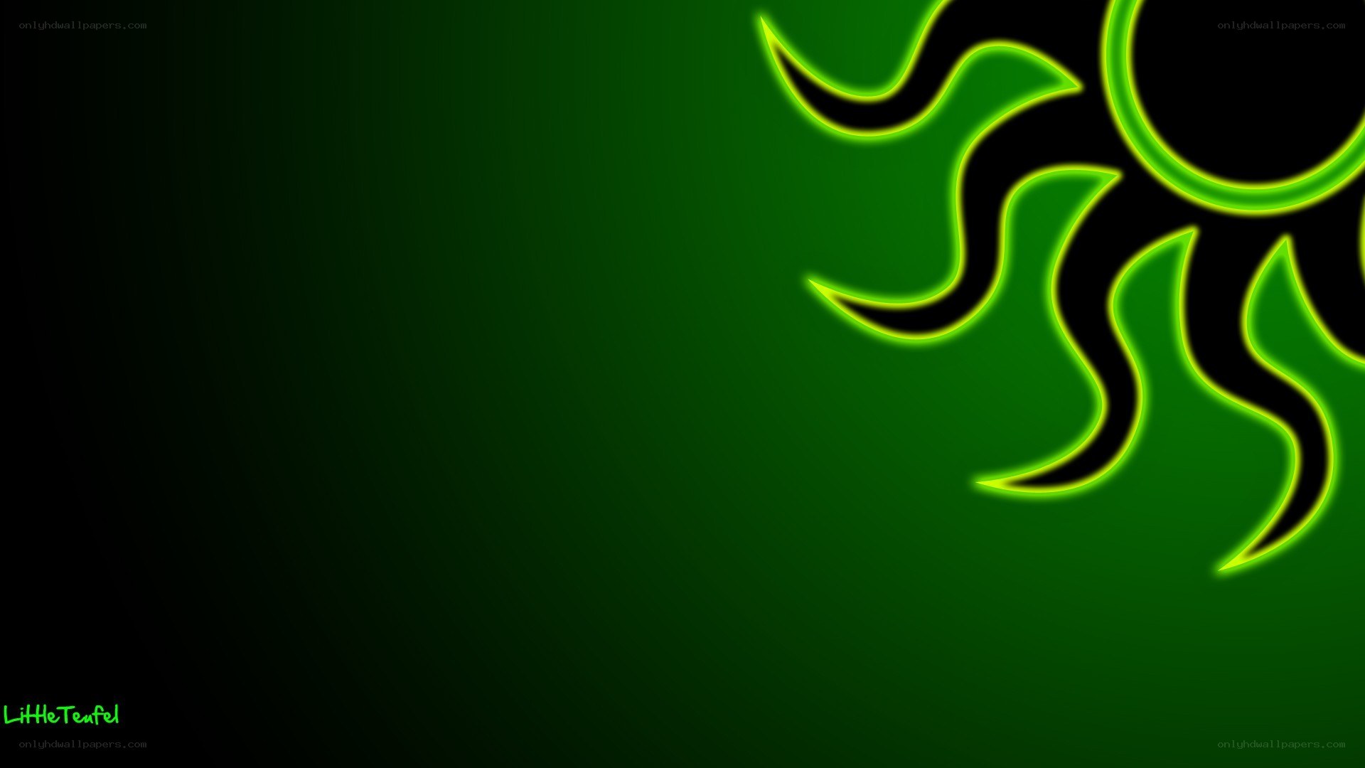 neon green sun design