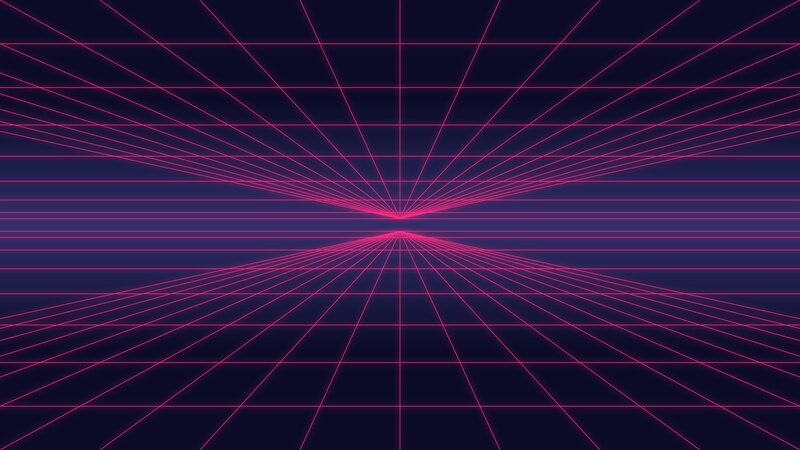 Neon Grid Tunnel — Pink