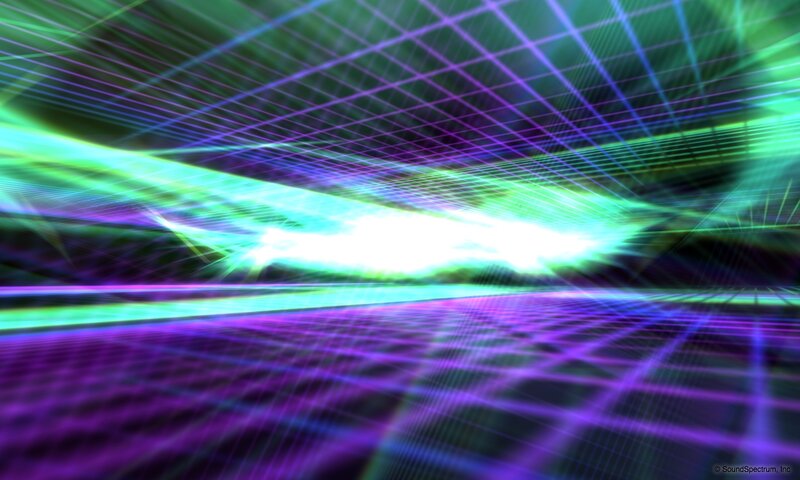 Neon Grid Tunnel — Purple