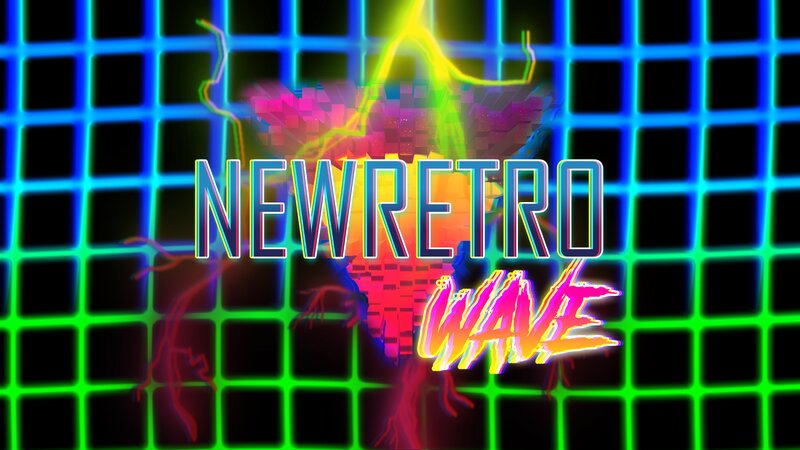 Neon Grid with Text